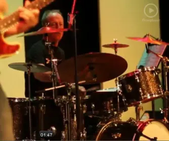 60's Ludwig Downbeats in Black Galaxy Sparkle