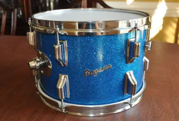 1964 Rogers Holiday 8x12 Tom Excellent Shape Blue Sparkle