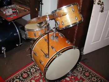 Orange sparkle &quot;Star&quot; drums (barn fresh sorta)