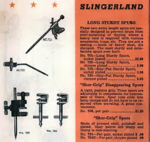 WTB pair of Slingerland Radio King clip on bass spurs.....