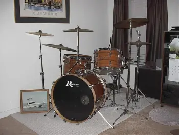 Rogers Koa kit with matching Powertone snare