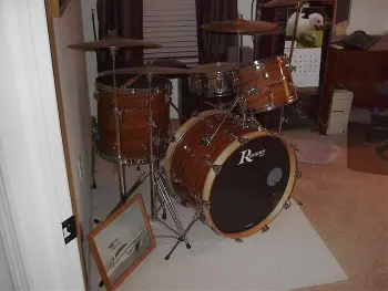 Rogers Koa kit with matching Powertone snare