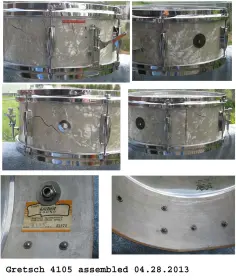 Gretsch Model 4105 Snare restore.