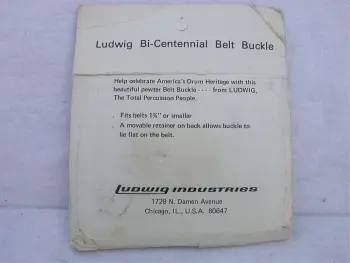 Ludwig Bicentennial Belt Buckle 1976