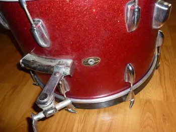 Slingerland Red Glass Glitter Drums