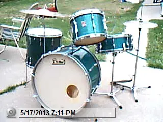 1963 Premier 54 outfit Aquamarine sparkle Drum show in Chi Town, To go or not to go
