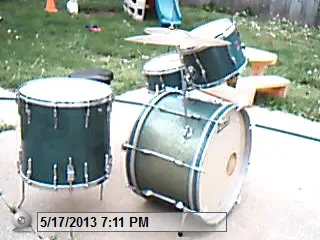 1963 Premier 54 outfit Aquamarine sparkle Drum show in Chi Town, To go or not to go