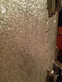 1970's Ludwig Silver Sparkle 22x14 Bass drum(Virgin), Blue/Olive Badge