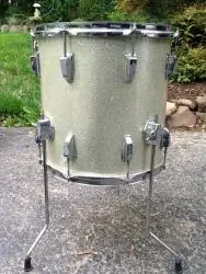 ludwig 60's keystone 14&quot;x14&quot; floor tom in silver sparkle, all original