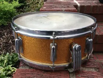 gorgeous 1950's Slingerland Gene Krupa Super Radio King, Single Ply shell, Gold Sprkl