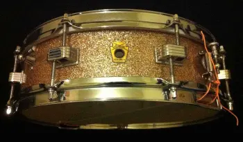 1960 Ludwig Downbeat Snare Drum Champagne Sparkle Pre-serial 14x4