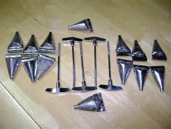 70s Slingy Pitted T rods &amp; Claws free if you pay postage