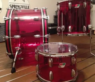 Newer Limited Edition Red and Green Ludwig Vistalites