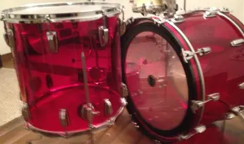 Newer Limited Edition Red and Green Ludwig Vistalites