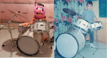 snare stand and cymbal stand for 1960s kit