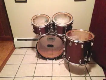 70's Ludwig B/O hollywood 12/13/16/22 in rare Burgundy sparkle!