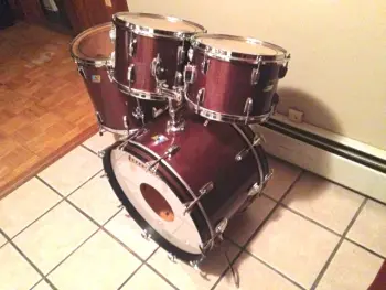 70's Ludwig B/O hollywood 12/13/16/22 in rare Burgundy sparkle!