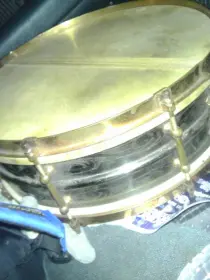 1920s ludwig 8 lug black beauty deluxe snare with wave pattern