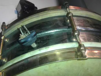 vintage ludwig black beaty delux snare