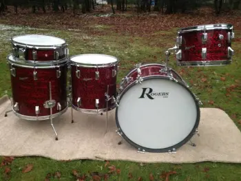 1960's vintage Rogers Holiday drums in Red Onyx! 12/14/16/20 + powertone snare!