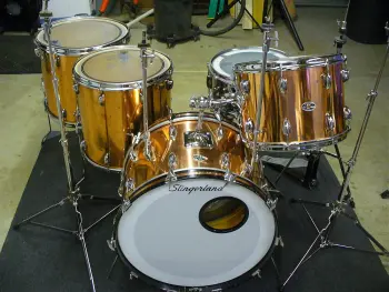 Slingerland Original Buddy Rich 80N Copper kit with Cadillac Sacks.