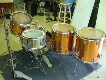Slingerland Original Buddy Rich 80N Copper kit with Cadillac Sacks.