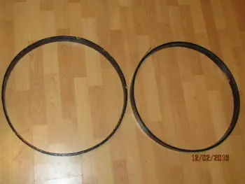 For Sale 2- 20 Inch Bass Drum Hoops With Black Diamond Pearl Inlay