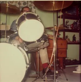 Oldest pic of you existing behind a set of drums.