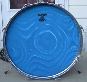 Vintage Evans Swirl/Satin Bass heads