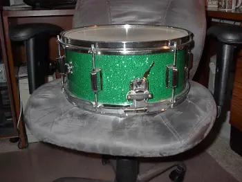 Rogers Luxor snare, 6.5x14&quot;, green sparkle