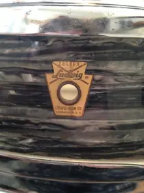 60's Ludwig 'Dowbeat' model 4&quot;x14&quot; snare in original Black Oyster Pearl