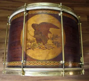1920s LUDWIG &amp; LUDWIG No. 223 12X17 GOLD PLATED/CUSTOM MARQUETRY ONE-OFF SEPARAT