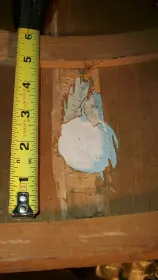 Hillbilly repairs on a wrecked bass drum