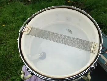 vintage 60's Camco Oaklawn blue sparkle 14&quot; Aristocrat snare drum with accessories