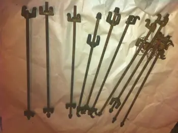Bass drum or marching drum tension rods from WW1 era