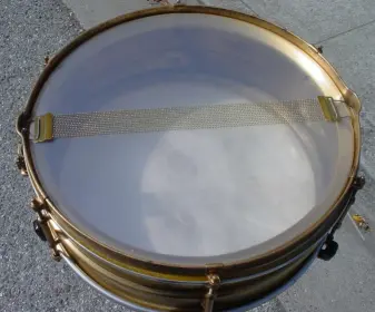 [B]1920s C. G. CONN 5 x 14 SILVER PLATED/GOLD PLATED/ENGRAVED 6 LUG ALL METAL SEPARAT