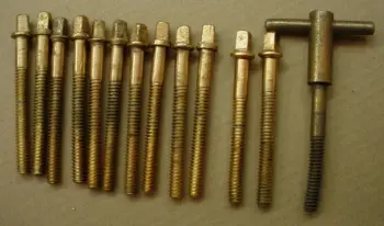 [B]1920s C. G. CONN 5 x 14 SILVER PLATED/GOLD PLATED/ENGRAVED 6 LUG ALL METAL SEPARAT