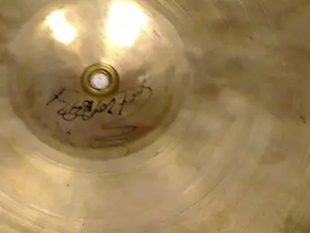 Hopefully you can tell me info.  VINTAGE RARE SIGNED CYMBAL