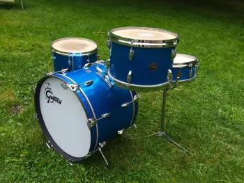 4 piece 1960's Gretsch Round Badge 'Progressive Jazz Outfit' in blue sparkle