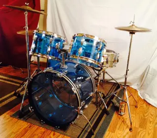FOR SALE: Late 1970's Ludwig Blue Vistalites Complete Package - Matching serials and