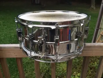 BONHAM! vintage blue and olive badge Ludwig 6.5&quot;x14&quot; supraphonic snare drum