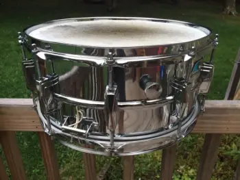 BONHAM! vintage blue and olive badge Ludwig 6.5&quot;x14&quot; supraphonic snare drum