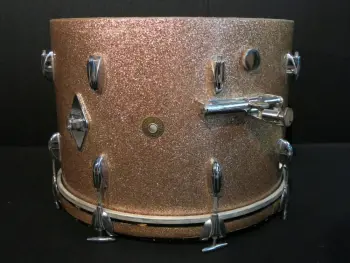 Vintage Gretsch 1960s 20&quot; Bass Drum : ROUND BADGE : Champagne Sparkle Drum