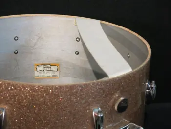 Vintage Gretsch 1960s 20&quot; Bass Drum : ROUND BADGE : Champagne Sparkle Drum