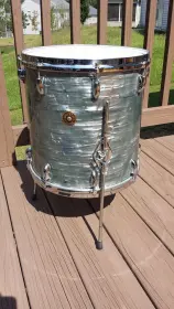 60's Gretsch Round Badge 14&quot; x 14&quot; floor tom in midnight blue pearl