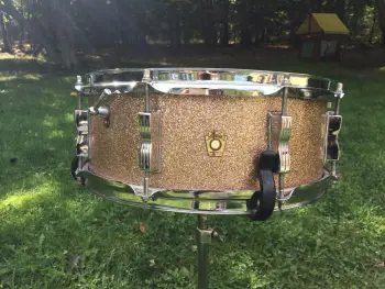 1966 Ludwig Downbeat 12/14/20 w matching Jazz Fest snare, Champagne Sparkle - AMAZING