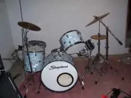 Slingerland gold/black 80s badge