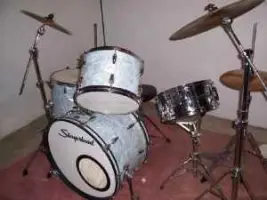 Slingerland gold/black 80s badge