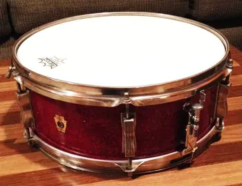 FOR SALE: Vintage 1965 Ludwig Pioneer Snare in Red Sparkle