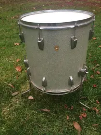 60's Ludwig keystone badge 16&quot; x 16&quot; floor tom, Silver Sparkle
